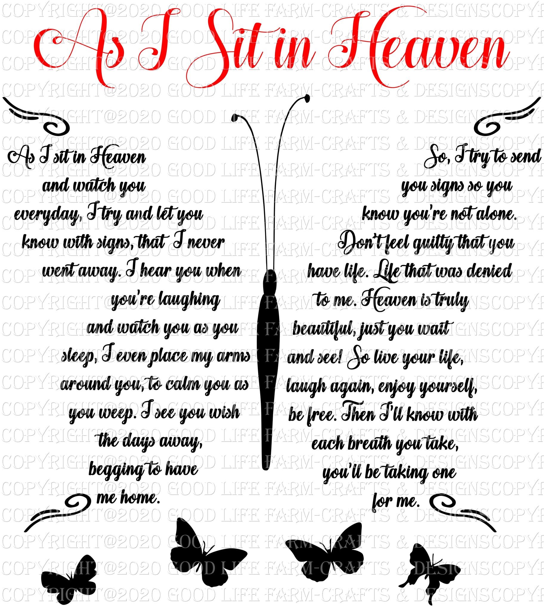 Download As I Sit In Heaven Butterfly Svg Jpeg Png Eps Cutting File Ins Good Life Farm Crafts Designs