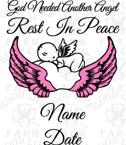 God Needed Another Angel Template Svg Cutting File Baby Memorial In Good Life Farm Crafts Designs