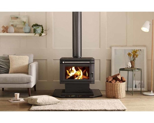 7. Saxon Blackwood with Wood Storage Freestanding Wood Heater