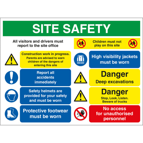 Site Safety Boards | First Safety Signs - First Safety Signs