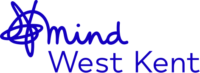 the blue official logo of West Kent Mind