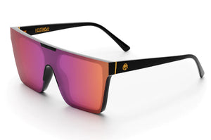 Clarity Sunglasses Black Frame with Rose Gold Lens - Vixen & Beard - Rose Lens Sunglasses