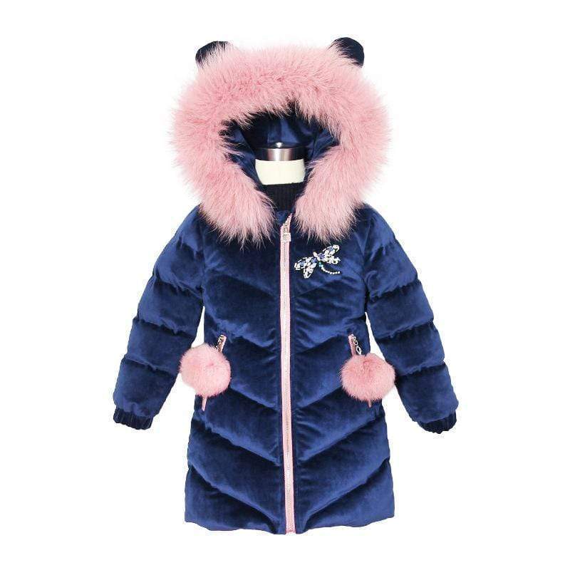 girls blue winter coat