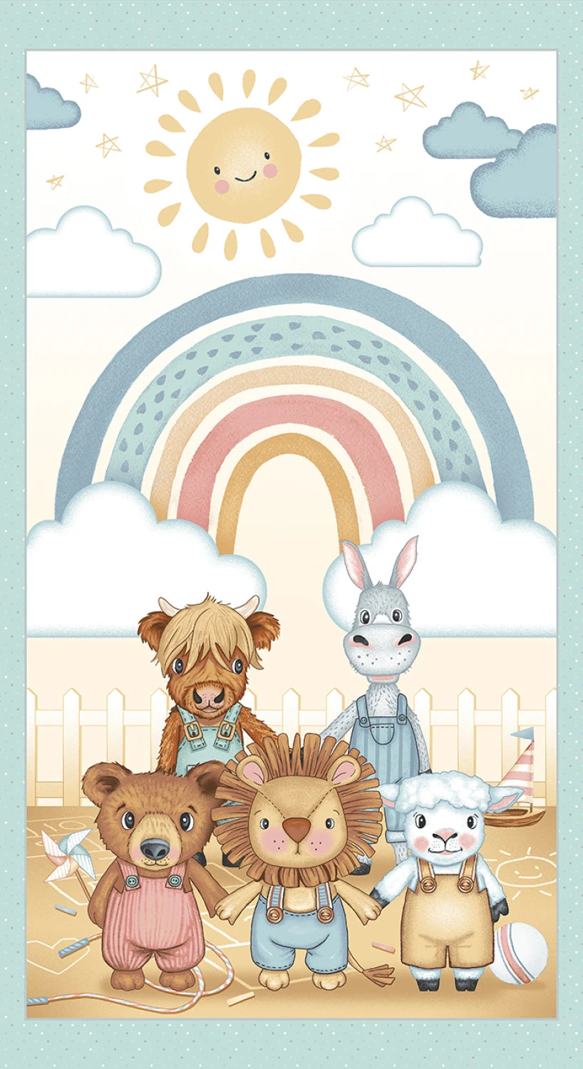 View Boho Buddies - Lt. Yellow Animal Panel - 1724P-44