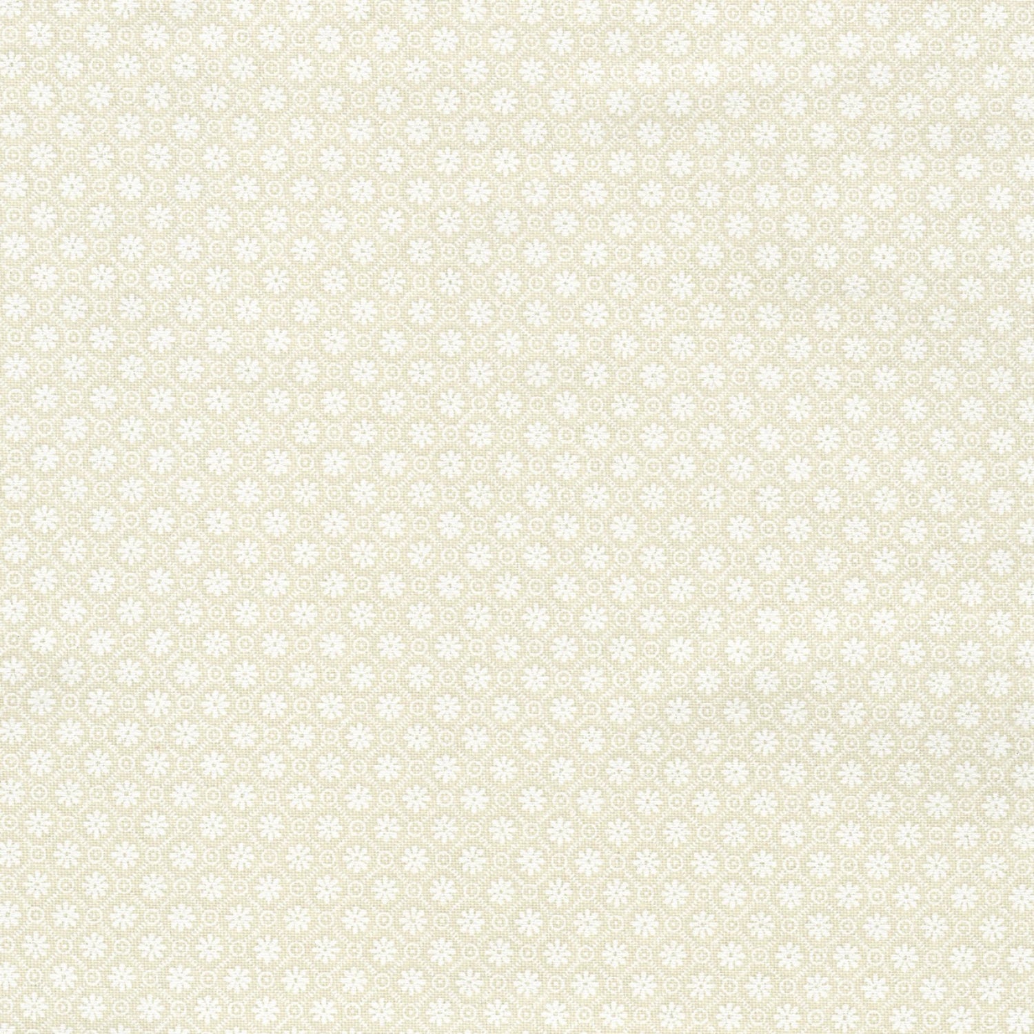 View Cream Tone on Tone Fabric -Daisy  Trellis- Basic Palette