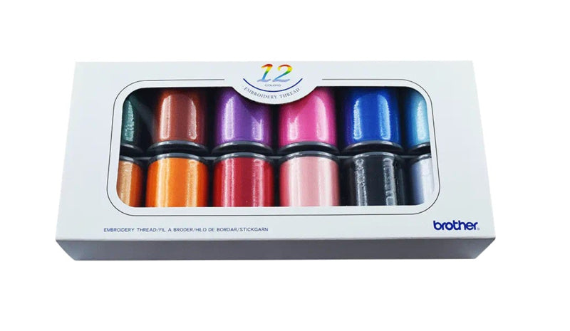 View Brother SAETTS 12-Colour Embroidery Thread Set