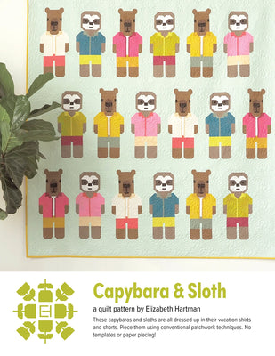 View Capybara and Sloth - Quilt Pattern by Elizabeth Hartman