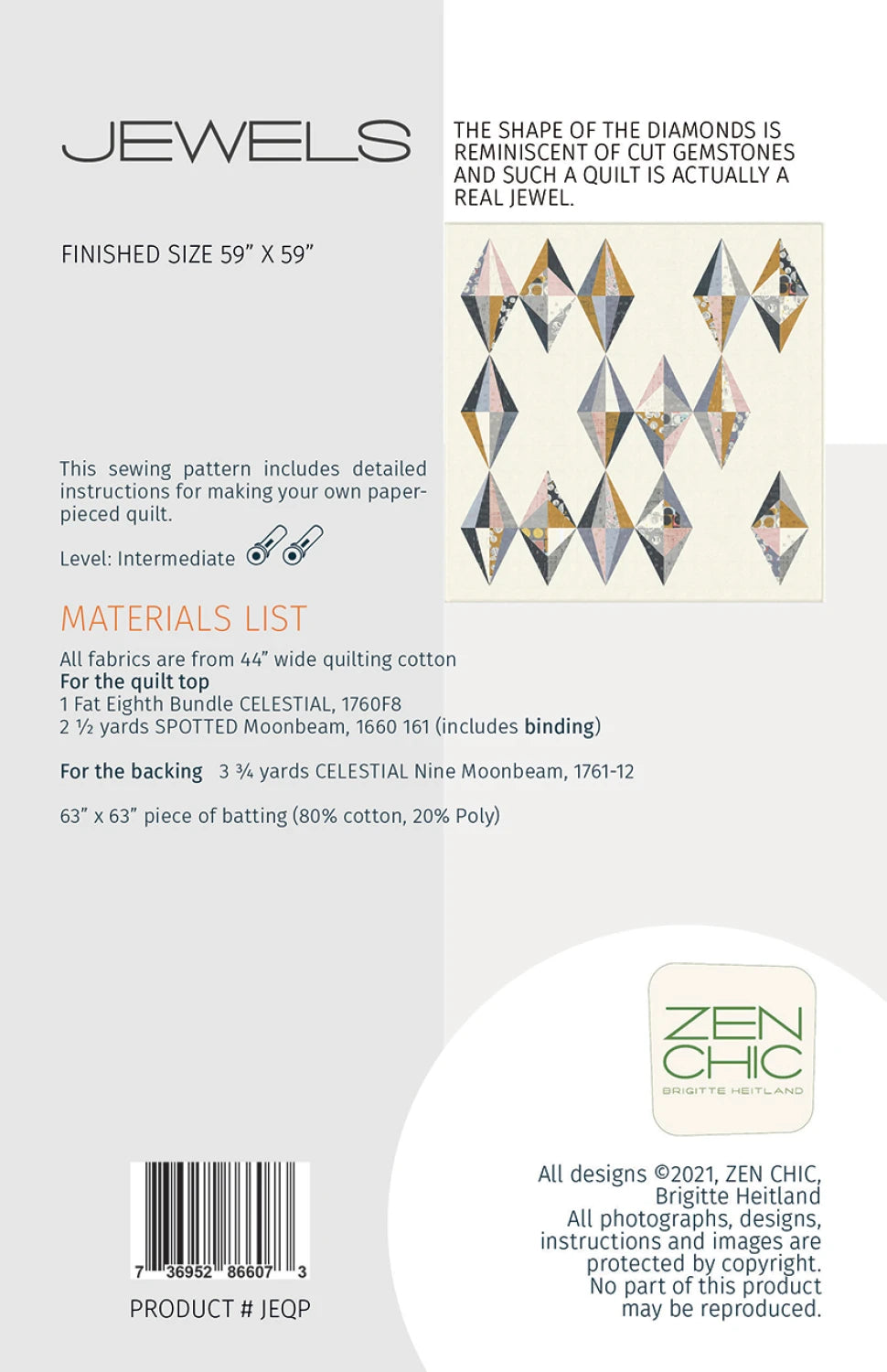 View Zen Chic Jewels Quilt Pattern