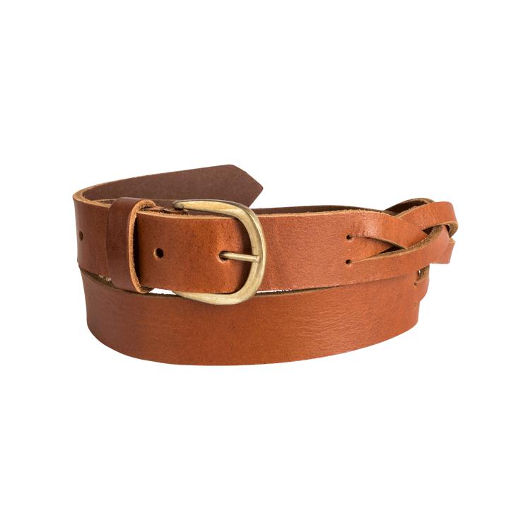 Trappers Ladies Plaited Leather Belt