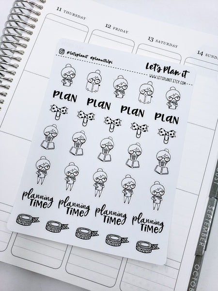 Cora - Plan/ Planning | pick your size monochrome character