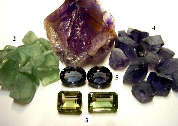 couleur des prasiolites amethystes traités thermiquement