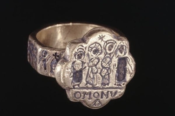 bague byzantine ancienne en argent