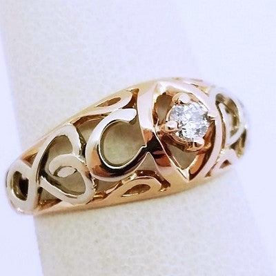 bague de fiancailles personnalisée avec diamant solitaire