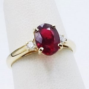 bague de fiancailles rubis deux carats