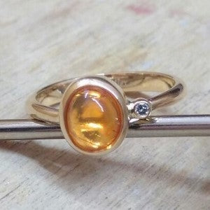 bague opale de feu diamant