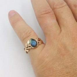 bague petit doigt labradorite