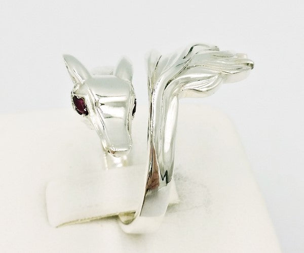 bague renard argent