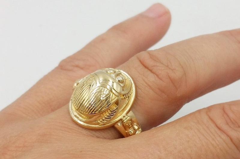 bague scarabée or pour homme