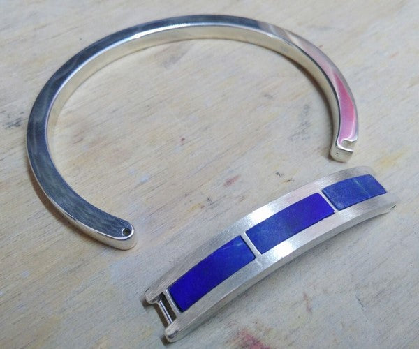 fabrication bracelet lapis lazuli pour homme