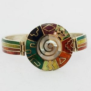 bracelet avec nacre d'abalone au centre