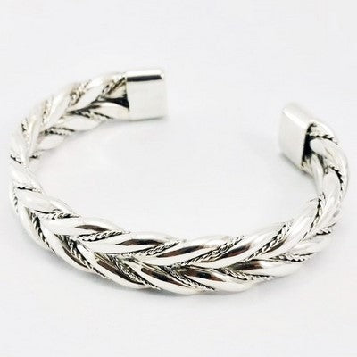 bracelet viking en argent torsadé d'inspiration ancienne