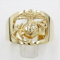 chevalière aigle globe en or jaune 18 carats