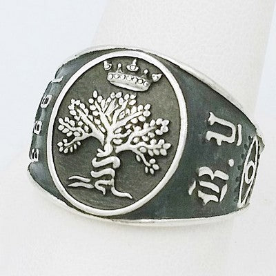 chevalière arbre de vie en argent