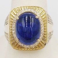 bague tanzanite cabochon