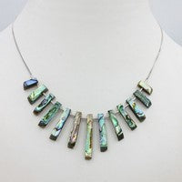 collier nacre abalone en or 18 carats