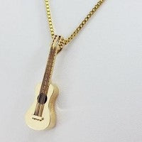 collier pendentif guitare or 18k pour homme