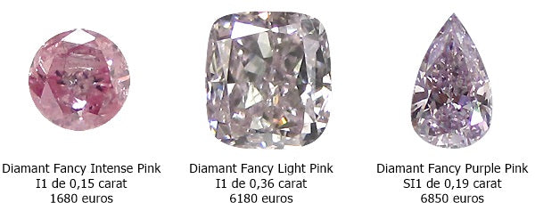 comparatif prix diamant rose