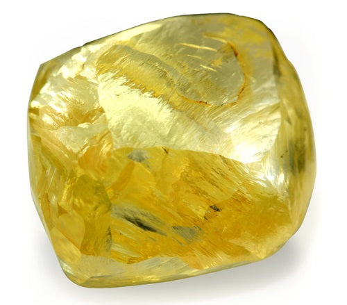 diamant jaune brut naturel