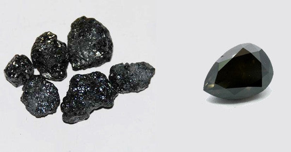 diamants noirs bruts ou carbonado