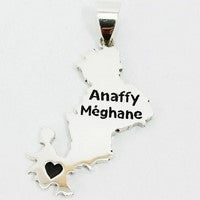 pendentif carte de mayotte en argent