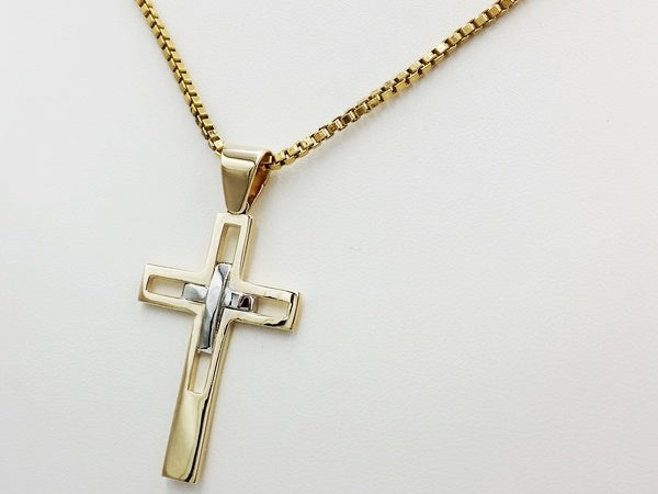 pendentif croix or 18 carats