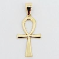 pendentif croix de vie en or