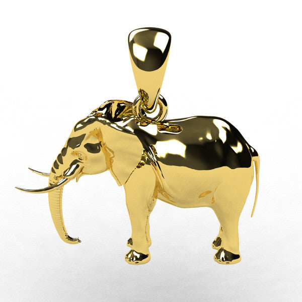 pendentif éléphant en or