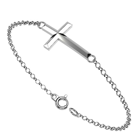 mélanger Accidentellement Dégénérer s steel bracelet croix Les invités  Marasme collection