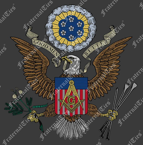 FraternalTies Freemasons Seal of the Grand Lodge of the United States (Satire) Coloured