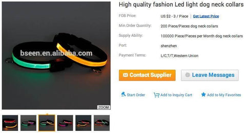 Пример страницы товара на сайте Alibaba