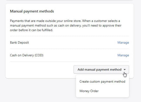 Створення ручного способу оплати у Shopify-магазині