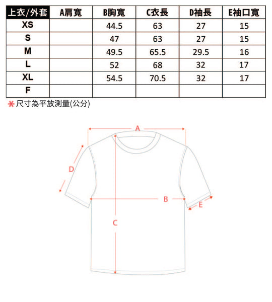 SNAB-M-TOPS001 - 尺寸表