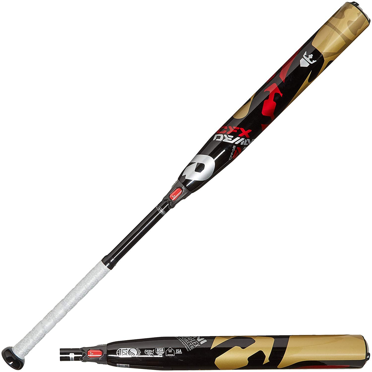 New DeMarini 2018 CFX 9 Fast Pitch Bat Paraflex Blk/Gold/Red