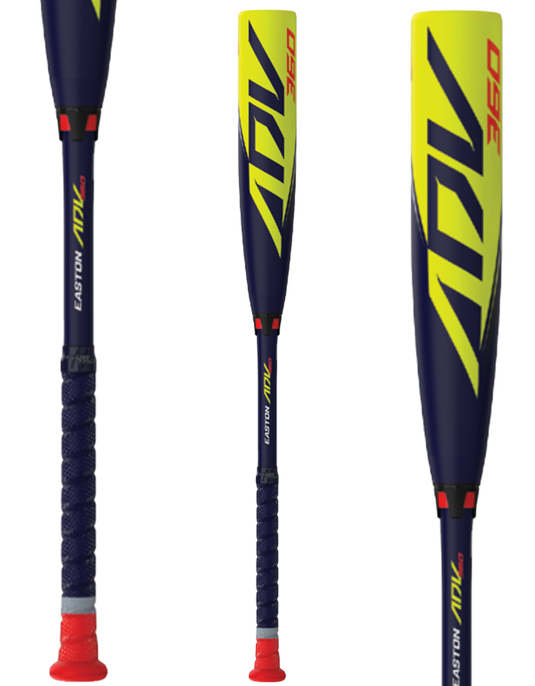 New Easton ADV 360 USA Balanced Baseball Bat Black/Yellow (8)