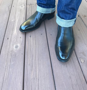 denim blue shoe polish