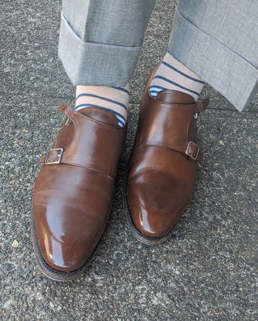 Meermin Mallorca Brown Double Monkstrap with Cleaner Conditioner – Pure ...