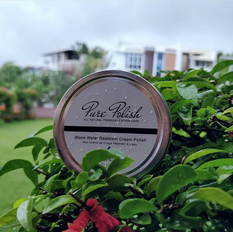 Pure Polish Water Resistant Cream Polish wet in rose bushes by Fumu Singapore