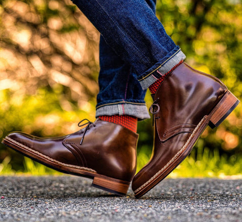 Acme Shoemaker Brown Calfskin  Chukka Boot