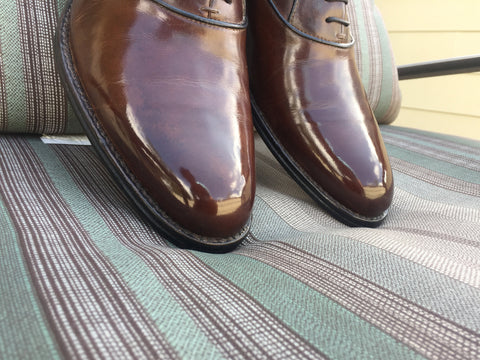 Mirror Shine using High Shine Paste Wax on leather oxfords