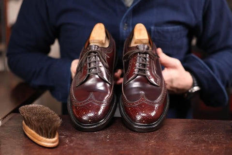 After using Pure Polish Shell Cordovan Cream on vintage Florsheim longwing shoes